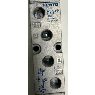 4er Set FESTO MFH-5/3-G-1/8-B 30484 Magnetventil + 2 Magnetspulen MSFG-24
