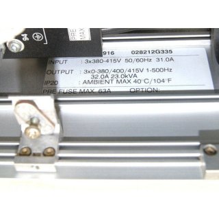 Danfoss 3x380-415V 50/60Hz 31.0A  Frequenzumrichter