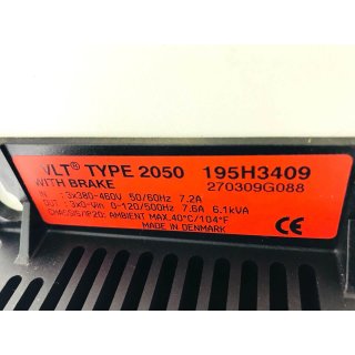 Danfoss VLT TYPE 2050 195H3409 mit EMC Filter 195H6522