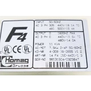 KEB F4 Homag Frequenzumrichter 14.F4.C1E-4A01/1 3