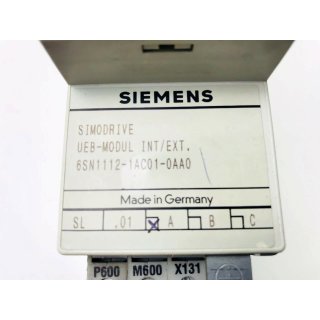 Siemens 6SN1112-1AC01-0AA0 Simodrive monitoring