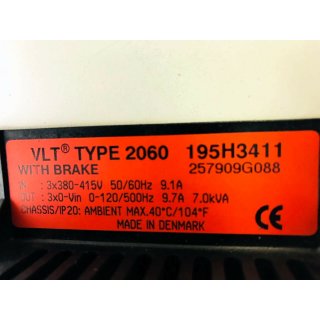 Danfoss VLT 2060 195H3411 Frequenzumrichter