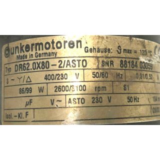 Dunkermotoren DR62.0X80-2/ASTO