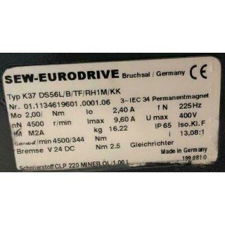 SEW-Eurodrive Servomotor K37DS56M/B/TF/RH1M/KK 