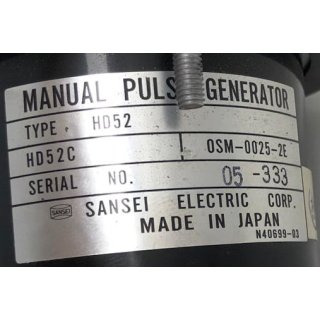 Sansei Manuell Puls Generator Typ HD52C 0SM-0025-2E