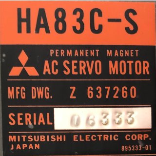 SERVOMOTOR HA83C-S Z637260 MITSUBISHI ELECTRIC