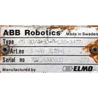ABB Servomotor 3 HAB 3125-1 PS60/4-50-P-LSS-3977