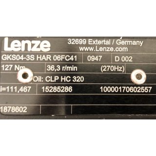 Lenze MCS 06F41-RS0B0-Z0C0-ST5S00N-R0SU + GKS04-3S HAR 06FC41