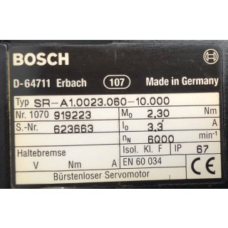Bosch Servomotor SR-A1.0023.060-10.000 SRA1002306010000