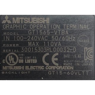 Mitsubishi Bedienterminal  GT1565-VTBA