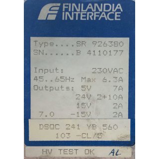 ABB Robotics Finlandia Interface DSQC 241 SR 926380 Netzteil