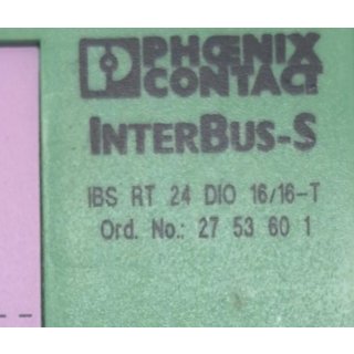 Phoenix Contact Interbus-S IBS RT 24 DIO 16/16-T