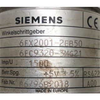 Siemens Winkelschrittgeber 6FX2001-2EB50