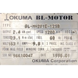 Okuma BL-Motor BL-MH201E-12SB
