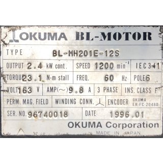 Okuma BL-Motor BL-MH201E-12S