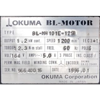 Okuma BL-Motor BL-MH101E-12SB