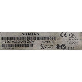 Siemens Simatic 1P 6ES7 972-0AA01-0XA0