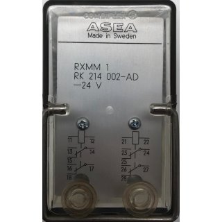 ABB Asea RXMM 1 RK 214 002-AD-24V RXMM1RK214002AD24V