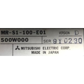 Mitsubishi Servo Verst&auml;rker MR-S1-100-E01