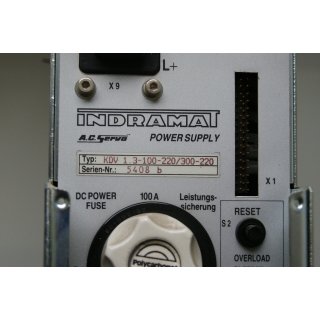 Indramat KDV 1.3-100-220/300-220 Power Supply AC-Servo Controller