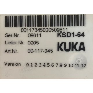 Kuka KSD1-64 00-117-345 Plastic Broken
