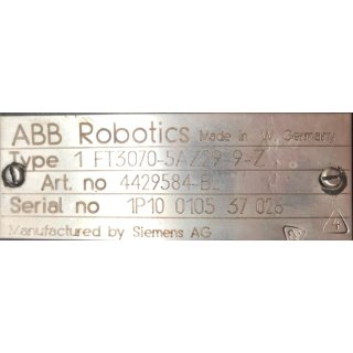 ABB Robotics Servomotor  1FT3070-5AZ29-9-Z FT3070-5AZ29-9-Z