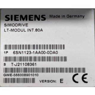 Siemens Simodrive 6SN1123-1AA00-0DA0