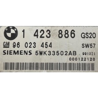BMW Siemens Getriebesteuerger&auml;t 5WK33502AB 1 423 886 GS20