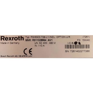 Rexroth PSI Umrichter PSI63C0.728-L1-INCL