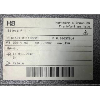 HB Bitric Continuous controller  P 61421-0-1100201  