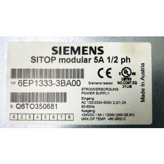 Simatic SITOP modular 6EP1333-3BA00 