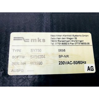 MKS Geschwindigkeitsanzeige Steuereinheit f&uuml;r Pulssignale SY750 Homag Homatic